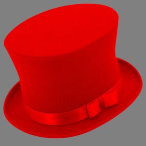 Roter Zylinderhut