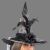 Witch Hat with Flowers, Feathers and Veil 40 cm