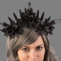 Cerchietto Decorazioni floreali neri