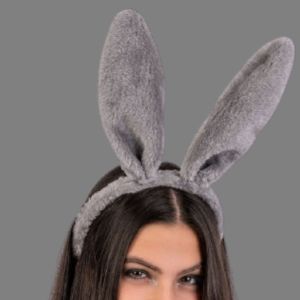 Serre-tête Oreilles de Lapin Gris  