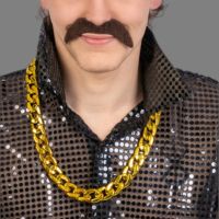 Goldene Halskette aus Kunststoff