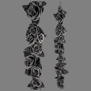 Florale Kette Schwarze Rosen 160 cm  