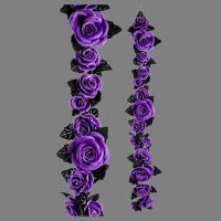 Guirnalda Floral Rosas Negras 160 cm