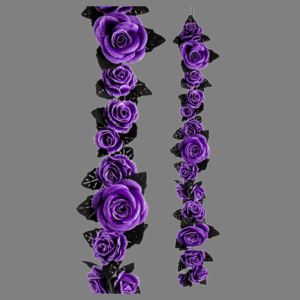 Florale Kette Schwarze Rosen 160 cm  