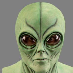Masque extraterrestre vert avec cou