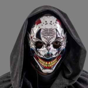 Masque diable avec décorations lumineuses