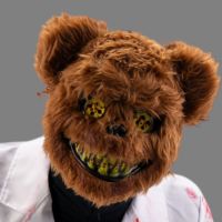 Máscara de Oso de Terror de Plástico con Felpa