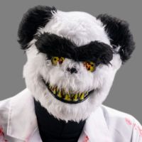 Máscara de Panda de Terror de Plástico con Felpa