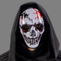 Máscara de calavera con decoraciones luminosas