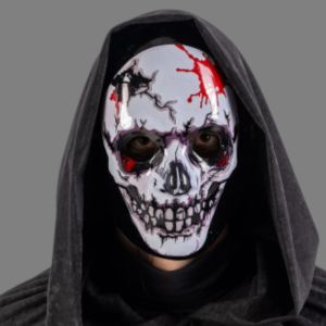 Máscara de calavera con decoraciones luminosas  