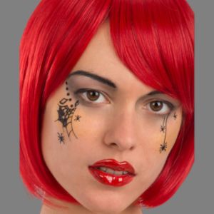 Tatuaje Față Păianjeni Negri  