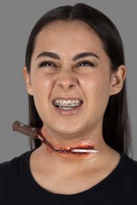 Appliance Knife in neck
