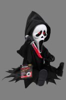 Ghost Face sitzende Animationsfigur