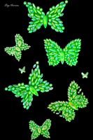 Bijoux corporels papillon Aurelia phosphorescents