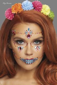 Day of the Dead Face Jewels Stickers