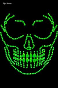 Skull Glow In The Dark Face Jewels