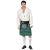 Kilt Verde con borsa in peluche