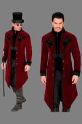 Cappotto Gotico Bordeaux velluto