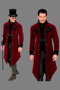 Cappotto Gotico Bordeaux velluto
