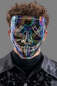 Metal Horror Mask with Lights