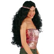 Peruca Longa Ondulada 85 cm Preta
