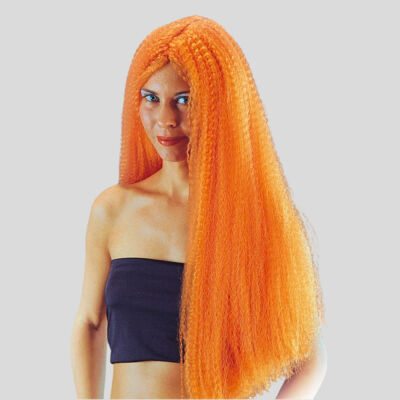 Parrucca Femme Fatale Frisè 80 cm Arancione