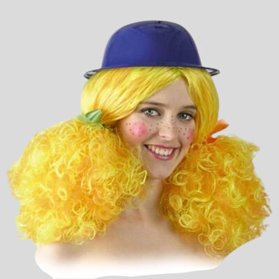 Parrucca Smile con cappello Giallo
