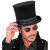 Cappello Cilindro Tuba in velluto nero