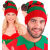Cappello Elfo Aiutante Babbo Natale a maglia