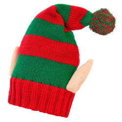 Cappello Elfo Aiutante Babbo Natale a maglia