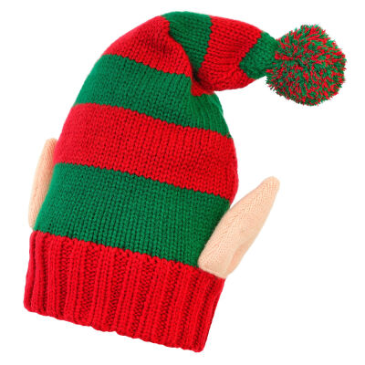 Cappello Elfo Aiutante Babbo Natale a maglia